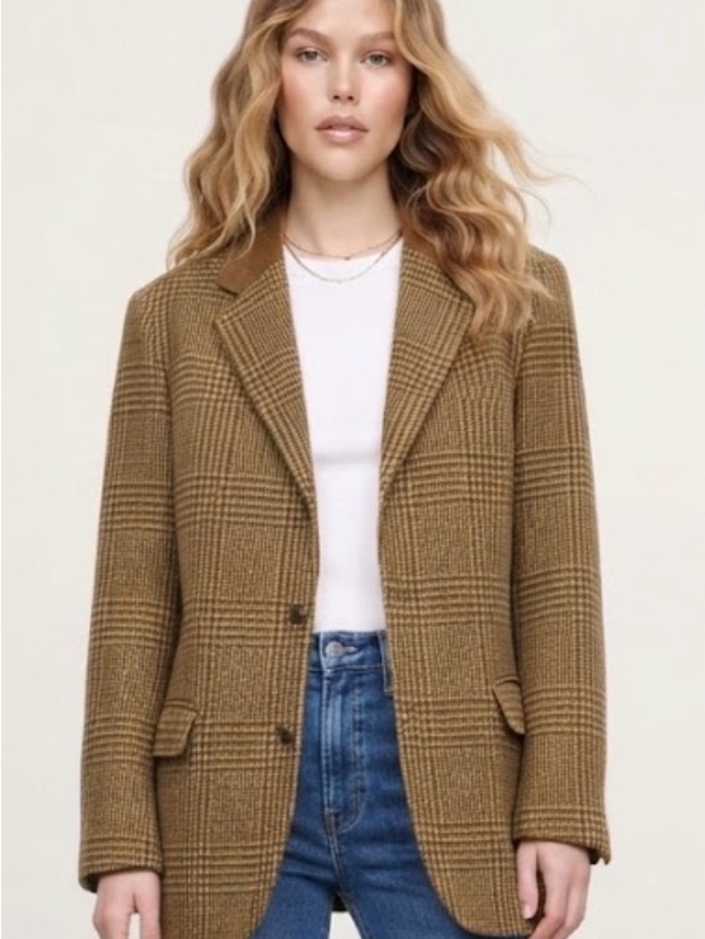 Vintage Dunbar Keith Tailored Plaid Brown Sports Jacket